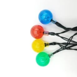 Solar Powered Crystal Ball String Lights - Multicolor -Northlight Shop lumabase christmas novelty lights 37101 1f 1000