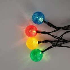 Solar Powered Crystal Ball String Lights - Multicolor -Northlight Shop lumabase christmas novelty lights 37101 4f 1000