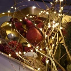 100 LED Bulbs Warm White Copper Multi-Strand Fairy String Lights Battery Operated (Set Of 2) -Northlight Shop lumabase christmas novelty lights 58702 4f 1000