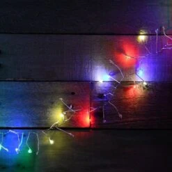 100-Light LED Battery Operated Multi-color Flashing Firecracker Fairy String Lights -Northlight Shop lumabase christmas novelty lights 65202 1f 1000