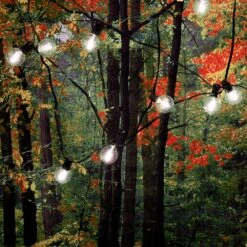 Electric String Lights With 25 LED White Globe Lights -Northlight Shop lumabase christmas string lights 36401 1f 1000