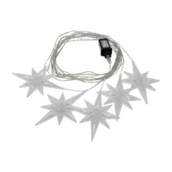 Electric North Star LED Curtain String Lights With Soft White Lights