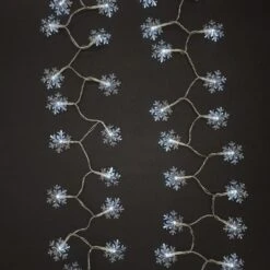 Battery Operated LED White String Lights - Snowflake (Set Of 2) -Northlight Shop lumabase christmas string lights 53302 1f 1000