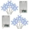 Battery Operated LED White String Lights - Snowflake (Set Of 2)