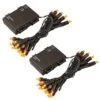 10 Ft. 25-Light Orange Battery Operated String Lights (Set Of 2)
