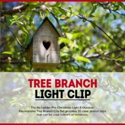Christmas LightandOutdoor Decorations Tree Branch Clips, (25-Pack) -Northlight Shop no ladder christmas light accessories 74039 25cosdd 1f 1000