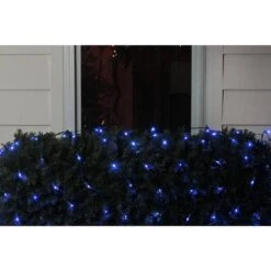 Northlight 4 Ft. X 6 Ft. Blue LED Net Style Christmas Lights With Green Wire -Northlight Shop northlight christmas net lights 32604978 31 1000