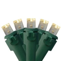 Northlight 74.75 Ft. 300-Light LED Clear Warm White Wide Angle Christmas Lights With Green Wire