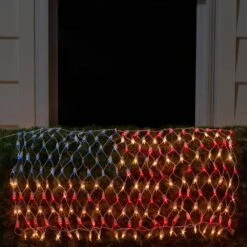 Northlight 24 In. X 33 In. 200-Light Count Red, White And Blue American Flag Mini Net Lights With White Wire -Northlight Shop northlight christmas net lights 34175120 31 1000