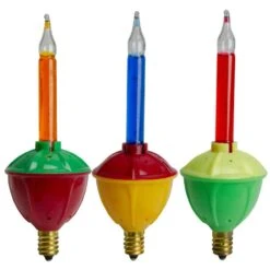 Northlight 3-Light Multi-Color C7 Retro Bubble Light Replacement Christmas Bulbs -Northlight Shop northlight christmas novelty lights 32913378 c3 1000