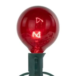 Northlight 10-Count Red G50 Globe Christmas Patio Lights-9ft Green Wire -Northlight Shop northlight christmas novelty lights 35167281 1f 1000