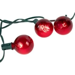 Northlight 10-Count Red G50 Globe Christmas Patio Lights-9ft Green Wire -Northlight Shop northlight christmas novelty lights 35167281 44 1000