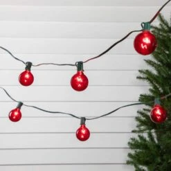 Northlight 10-Count Red G50 Globe Christmas Patio Lights-9ft Green Wire -Northlight Shop northlight christmas novelty lights 35167281 4f 1000