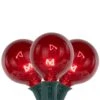 Northlight 10-Count Red G50 Globe Christmas Patio Lights-9ft Green Wire