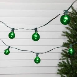 Northlight 10-Count Green G50 Globe Christmas Patio Lights-9ft Green Wire -Northlight Shop northlight christmas novelty lights 35167282 4f 1000