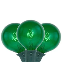 Northlight 10-Count Green G50 Globe Christmas Patio Lights-9ft Green Wire