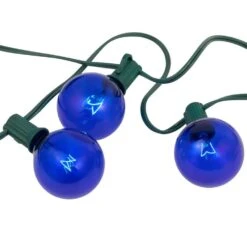 Northlight 10-Count Blue G50 Globe Christmas Patio Lights-9ft Green Wire -Northlight Shop northlight christmas novelty lights 35167283 44 1000