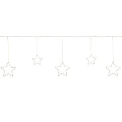 Northlight LED Lighted Stars Christmas Garland 4 Ft. Warm White Lights