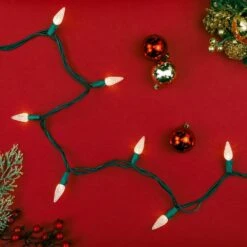 Northlight 200-Count Warm White LED Faceted C6 Christmas Lights 66.25 Ft Green Wire -Northlight Shop northlight christmas novelty lights 35680529 4f 1000