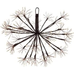 Northlight 12 In. Pre-Lit LED Brown Christmas Ball Decoration-Warm White Lights