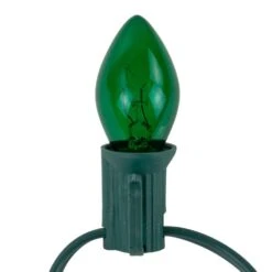 Northlight 25-Light Transparent Green C7 Incandescent Christmas Lights 12 In. Spacing With Green Wire -Northlight Shop northlight christmas string lights 31742388 1f 1000