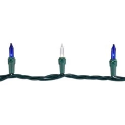Northlight Set Of 100 Blue And Clear Mini Christmas Lights 2.5 In. Spacing With Green Wire -Northlight Shop northlight christmas string lights 32602359 1f 1000