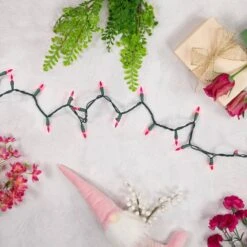 Northlight Set Of 100 Pink Mini Christmas Lights 2.5 In. Spacing With Green Wire -Northlight Shop northlight christmas string lights 32602415 31 1000