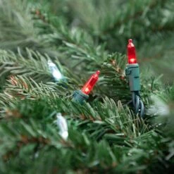 Northlight Set Of 100 Red And Pure White LED Mini Christmas Lights - Green Wire -Northlight Shop northlight christmas string lights 32605402 31 1000