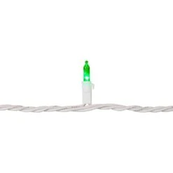 Northlight Set Of 50 Green LED Mini Christmas Lights With White Wire -Northlight Shop northlight christmas string lights 32605414 76 1000