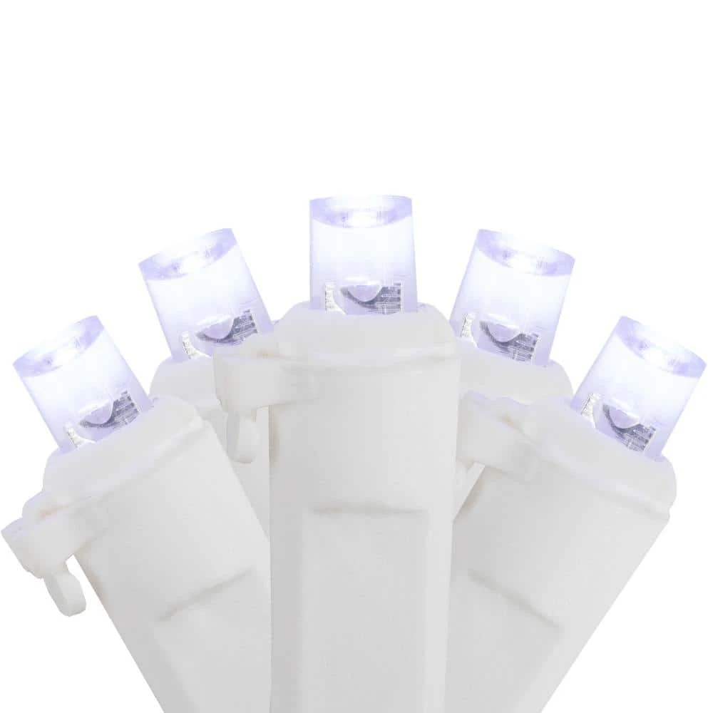 Northlight Set Of 100 Cool White Wide Angle LED Mini Christmas Lights With White Wire 1 Northlight Set Of 100 Cool White Wide Angle LED Mini Christmas Lights With White Wire