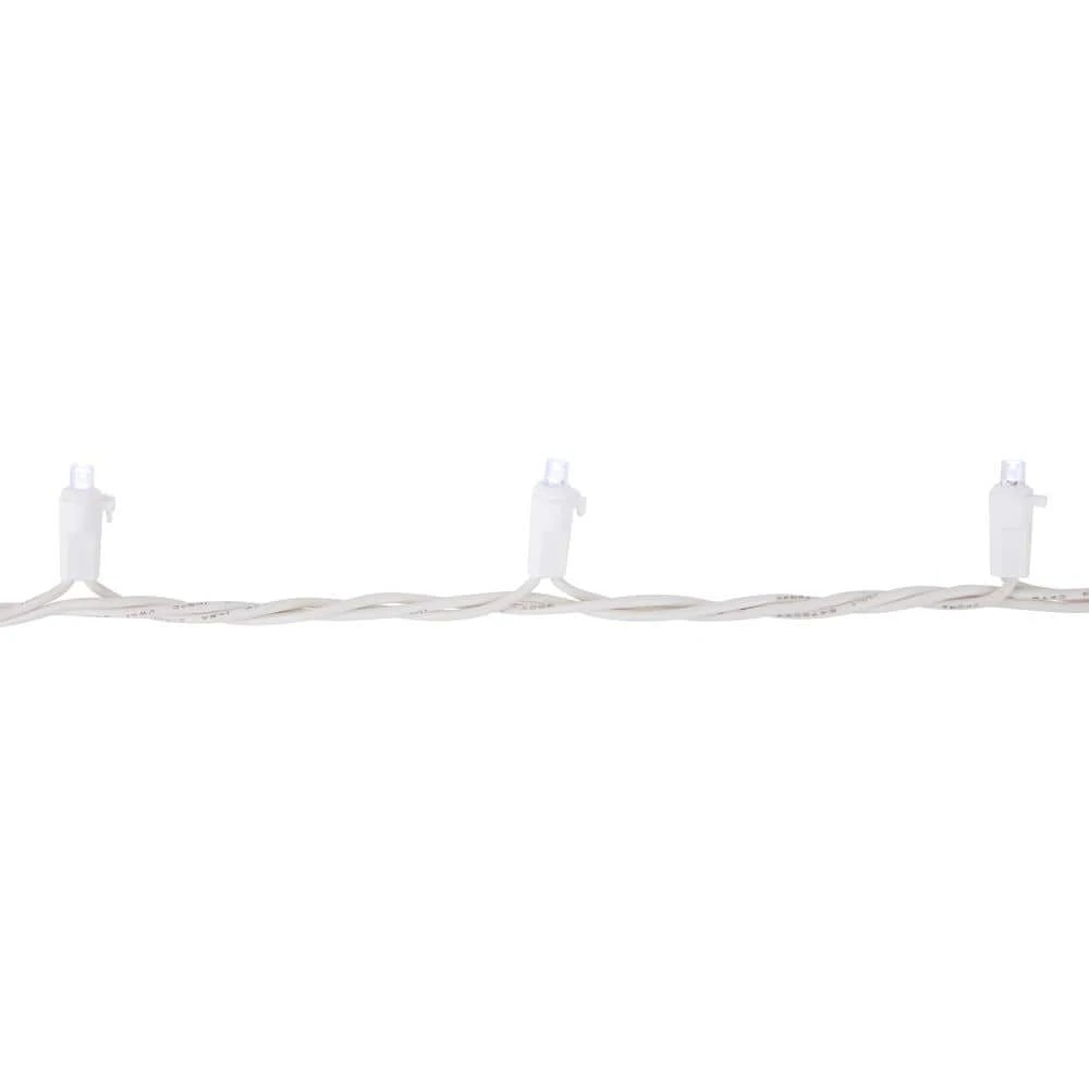 Northlight Set Of 100 Cool White Wide Angle LED Mini Christmas Lights With White Wire 2 Northlight Set Of 100 Cool White Wide Angle LED Mini Christmas Lights With White Wire - Image 2
