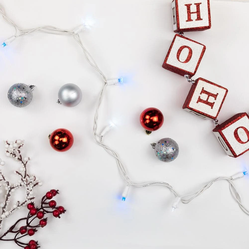 Northlight Set Of 50 LED Wide Angle Lights Blue/White LED - White Wire 6 Northlight Set Of 50 LED Wide Angle Lights Blue/White LED - White Wire - Image 6