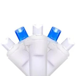 Northlight Set Of 50 LED Wide Angle Lights Blue/White LED - White Wire