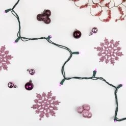 Northlight Set Of 50 Pink LED Wide Angle Christmas Lights - Green Wire -Northlight Shop northlight christmas string lights 32608194 44 1000