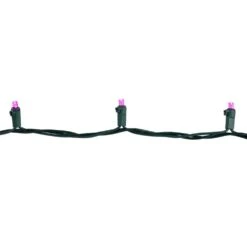 Northlight Set Of 50 Pink LED Wide Angle Christmas Lights - Green Wire -Northlight Shop northlight christmas string lights 32608194 4f 1000
