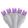 Northlight Set Of 50 Purple LED Wide Angle Christmas Lights - White Wire