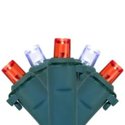 Northlight Set Of 50 Red And White LED Wide Angle Christmas Lights - Green Wire