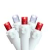 Northlight Set Of 50 Red And White LED Wide Angle Christmas Lights - White Wire