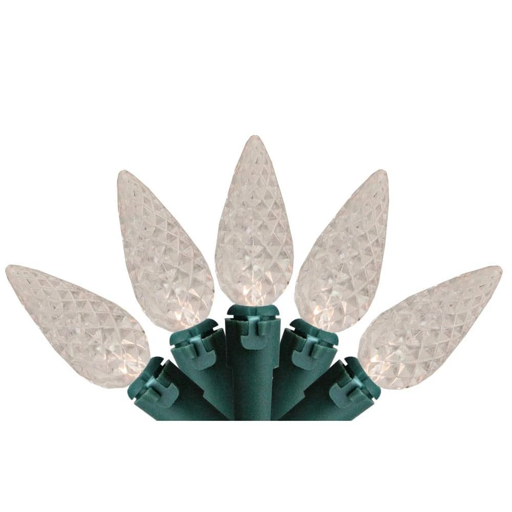 Northlight Set Of 70 Warm White LED C6 Christmas Lights With Green Wire 1 Northlight Set Of 70 Warm White LED C6 Christmas Lights With Green Wire