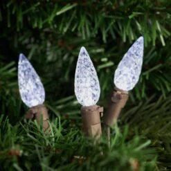 Northlight Set Of 70 Pure White LED C6 Christmas Lights With Brown Wire 10 Northlight Set Of 70 Pure White LED C6 Christmas Lights With Brown Wire -Northlight Shop northlight christmas string lights 32614100 44 1000