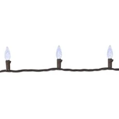 Northlight Set Of 70 Pure White LED C6 Christmas Lights With Brown Wire 8 Northlight Set Of 70 Pure White LED C6 Christmas Lights With Brown Wire -Northlight Shop northlight christmas string lights 32614100 4f 1000