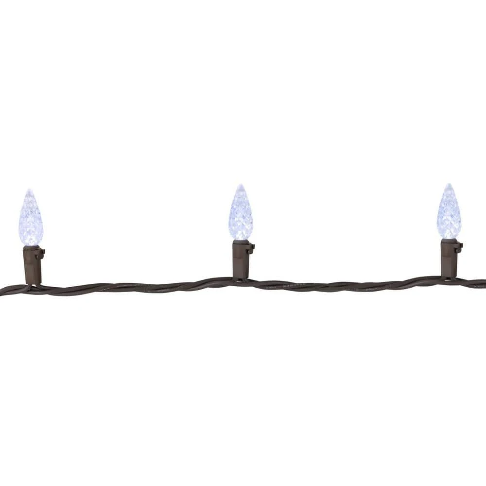 Northlight Set Of 70 Pure White LED C6 Christmas Lights With Brown Wire 3 Northlight Set Of 70 Pure White LED C6 Christmas Lights With Brown Wire - Image 3