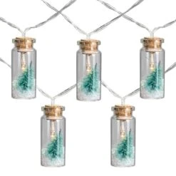 Northlight 3 Ft. B/O Corked Bottle With Tree LED Warm White Christmas Lights - Set Of 10
