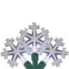 Northlight 20-Count Pure White LED Snowflake Christmas Light Set, 4.5 Ft. Green Wire
