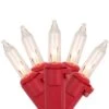 Northlight 100-Count Clear Mini Christmas Light Set - 20.25 Ft. Red Wire