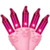 Northlight 50-Count Pink Mini Christmas Light Set - 10 Ft. Pink Wire