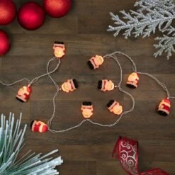Northlight 10-Count Santa Claus Christmas Light Set 6 Ft. Green Wire -Northlight Shop northlight christmas string lights 35167261 4f 1000