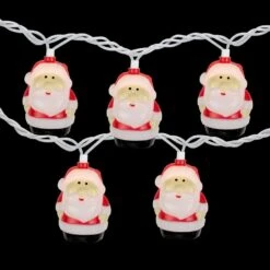 Northlight 10-Count Santa Claus Christmas Light Set 6 Ft. Green Wire -Northlight Shop northlight christmas string lights 35167261 76 1000