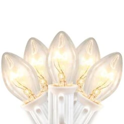 Northlight 25 Count Clear C7 Christmas Lights 24 Ft. White Wire