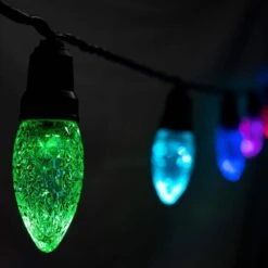 11 Ft. 12-Count Facetted LED Large C9 Bulb RGBw Color-Changing Christmas String Light 15 11 Ft. 12-Count Facetted LED Large C9 Bulb RGBw Color-Changing Christmas String Light -Northlight Shop novolink christmas string lights slwa21 c9 12 1d 1000